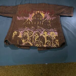 Brown valabasas button up top